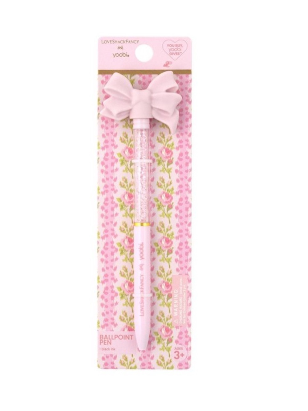 LoveShackFancy × Target - Yoobi Everblooming Rosettes Novelty
Pen Pink